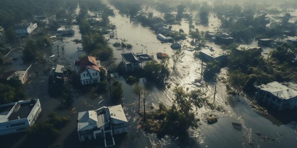 casas inundadas 